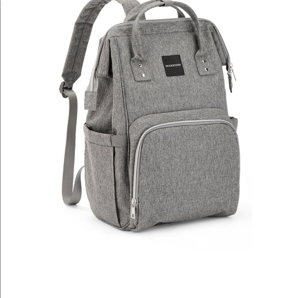 Gray MODERNISM Backpack Diaper Bag - Picture 3 of 5